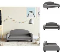 vidaXL Canapé enfant Gris 70x45x30 cm Similicuir - Meubles pour bébés et jeunes enfants