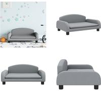 vidaXL Canapé enfant gris clair 70x45x30 cm Tissu - Canapé enfant - Canapé enfant - Minisofa - Canapé salle de jeux