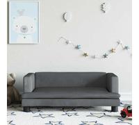 vidaXL Canapé Enfant Gris Foncé