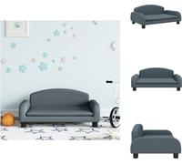 vidaXL Canapé enfant gris foncé 70x45x30 cm Tissu - Meubles pour bébés et jeunes enfants