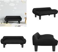 vidaXL Canapé enfant noir 70x40x24 cm velours - Canapé enfant - Canapé enfant - Minisofa - Canapé salle de jeux