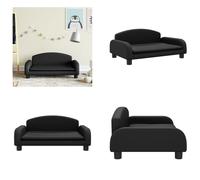 vidaXL Canapé enfant noir 70x45x30 cm cuir synthétique - Canapé enfant - Canapé enfant - Mini canapé - Canapé salle de jeux