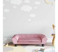 vidaXL Canapé pour enfants rose 70x45x26 cm velours