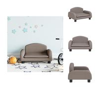 vidaXL Canapé enfant Taupe 50x40x30 cm Tissu - Meubles pour bébés et jeunes enfants