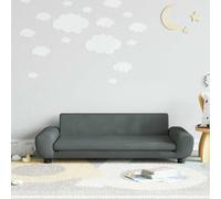 vidaXL Canapé Enfant Velours Gris Foncé
