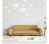 vidaXL Canapé Enfant Velours - Marron