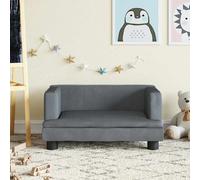 vidaXL Canapé enfants - Gris foncé