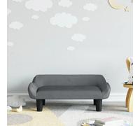 vidaXL Canapé enfants - Gris foncé 70x40x24 cm