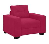 vidaXL Canapé/Fauteuil Rouge Bordeaux 100x78x80 cm Velours