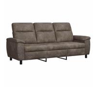 vidaXL Canapé Gris foncé 214 x 90 x 95 cm Simili Daim