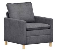 vidaXL Canapé Gris foncé 76 x 81 x 87,5 cm Polyester,