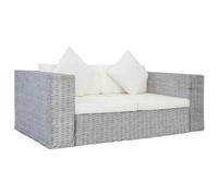 VidaXL Canapé - Gris Rotin naturel