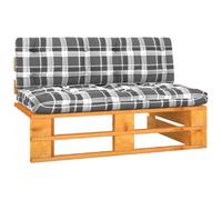 vidaXL Canapé jardin palette central - Marron miel