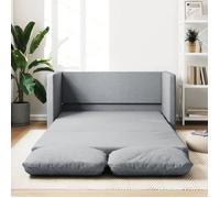 vidaXL Canapé-lit 2 en 1, Lit de Jour avec Coussins Rembourrés, Lit d'Invité Pliable Salle de Séjour Chambre à Coucher, Moderne, Gris Clair Tissu