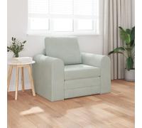 vidaXL Canapé Lit 2-en-1 Gris Clair 98x71x83 cm Velours