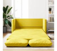 vidaXL Canapé-lit 2 en 1 jaune foncé 122x204x55 cm velours
