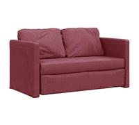 vidaXL Canapé-lit 2 en 1, Lit de Jour avec Coussins Rembourrés, Lit d'Invité Pliable Salle de Séjour Chambre à Coucher, Moderne, Rouge Bordeaux Tissu