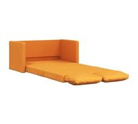 vidaXL Canapé-lit 2 en 1, Lit de Jour avec Coussins Rembourrés, Lit d'Invité Pliable Salle de Séjour Chambre à Coucher, Moderne, Jaune Foncé Tissu