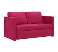 vidaXL Canapé-lit 2 en 1, Lit de Jour avec Coussins Rembourrés, Lit d'Invité Pliable Salle de Séjour Chambre, Moderne, Rouge Bordeaux Velours