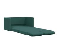 vidaXL Canapé-lit 2 en 1, Lit de Jour avec Coussins Rembourrés, Lit d'Invité Pliable Salle de Séjour Chambre à Coucher, Moderne, Vert Foncé Tissu