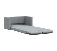 vidaXL Canapé-lit 2 en 1, Lit de Jour avec Coussins Rembourrés, Lit d'Invité Pliable Salle de Séjour Chambre à Coucher, Moderne, Gris Clair Tissu
