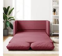 vidaXL Canapé-lit 2 en 1 rouge bordeaux 112x174x55 cm tissu