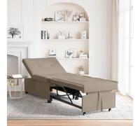 vidaXL Canapé Lit 3-en-1 Design Dépliant en Tissu Taupe