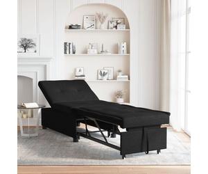 vidaXL Canapé-lit 3-en-1 Design Dépliant Tissu Noir
