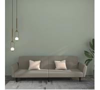 vidaXL Canapé-lit à 2 places en velours Gris clair