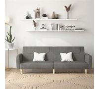 vidaXL Canapé-lit à 2 places gris foncé tissu 375785