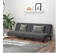 vidaXL Canapé-lit à 2 places Lit de jour avec dossier Velours gris foncé 375927