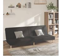 vidaXL Canapé-lit à 2 places noir tissu 375725