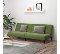 vidaXL Canapé-lit à 2 places vert clair velours