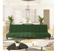 vidaXL Canapé-lit 2 places 375765 Velours Vert foncé