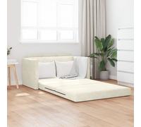 vidaXL Canapé-lit au sol 2-en-1 Crème 124x204x61 cm Velours