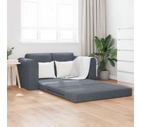 vidaXL Canapé-lit au sol 2 en 1 Gris foncé 148x71x83 cm Velours