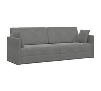 vidaXL Canapé-lit au Sol Gris foncé 213 x 70 x 77 cm Velours, Canapé-lit Moderne, Couchage Compact, Velours Douillet, idéal pour Votre Salon et Gains de Place, Assise Polyvalente