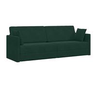 vidaXL Canapé-lit au Sol Vert foncé 213 x 70 x 77 cm Velours, Canapé-lit Moderne, Couchage Compact, Velours Douillet, idéal pour Votre Salon et Gains de Place, Assise Polyvalente