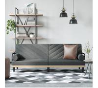 VIDAXL Canapé-lit - Gris foncé