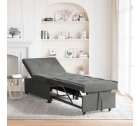 vidaXL Canapé-Lit avec roue Gris foncé 194 x 50 x 82 cm