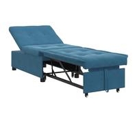 vidaXL Canapé-Lit Bleu 194 x 67 x 82 cm Velours, Salon, canapé Moderne Convertible, Fauteuil en Velours, Gain de Place, Meuble intérieur Multifonctionnel