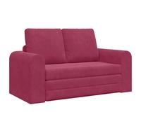 vidaXL Canapé-Lit Bordeaux 148 x 71 x 83 cm Velours, Salon, canapé-lit rectangulaire Moderne, Convertible, Meuble Pratique, Espace optimisé, Style Chic