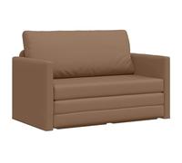 vidaXL Canapé-Lit Cappuccino 124 x 71 x 78 cm Simili Cuir, Canapé Moderne pour Salon, lit d'appoint Compact en Simili Cuir, Gain de Place, rectangulaire