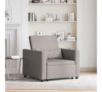 vidaXL Canapé-Lit Convertible 3-en-1 en Tissu Taupe