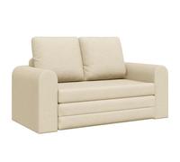 vidaXL Canapé-lit 60 cm – Crème tissu, rectangulaire ajustable, compact pour salon