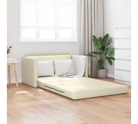 vidaXL Canapé-lit de sol 2-en-1 Crème 124x71x78 cm en cuir synthétique