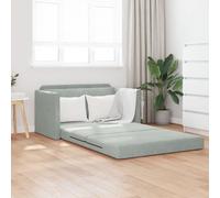 vidaXL Canapé Lit de Sol 2-en-1 Gris Clair 124x204x61 cm Velours