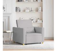 vidaXL Canapé-lit escamotable simple avec des roues Gris nuage tissu 42002694