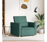 vidaXL Canapé-lit escamotable simple Vert foncé 90 x 165 x 87 cm tissu 42002689