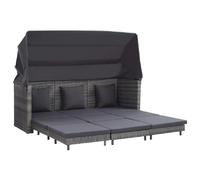 vidaXL Canapé-lit extensible - Gris